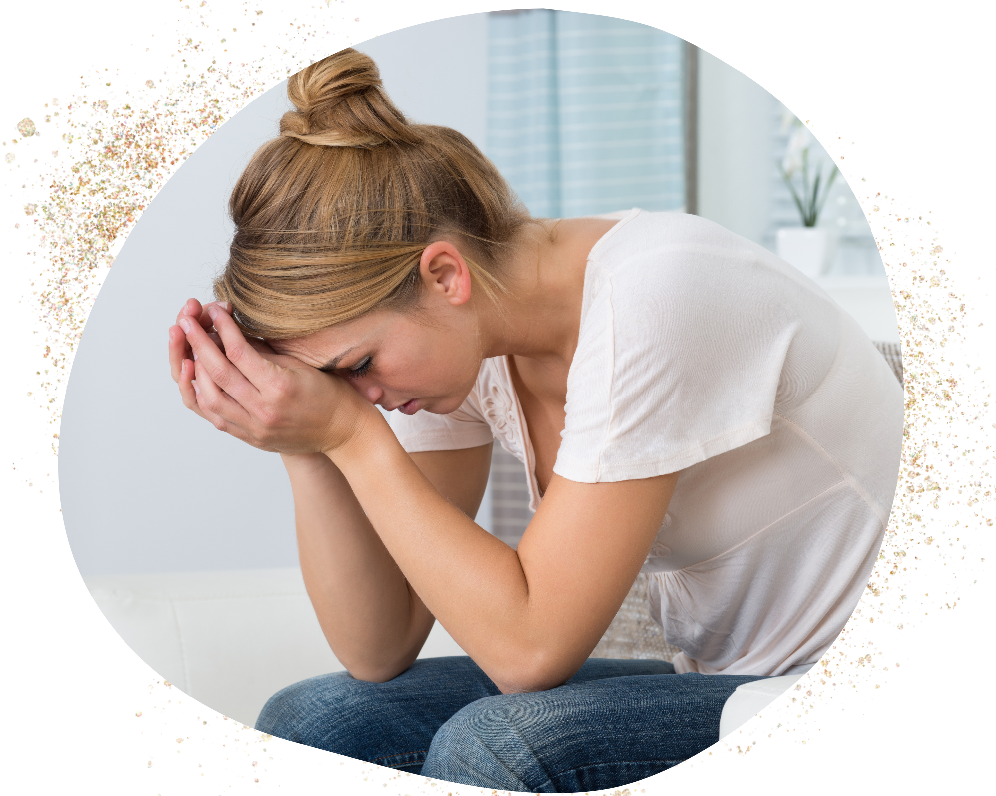 femme fatiguée, douloureuse